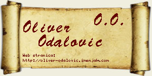 Oliver Odalović vizit kartica